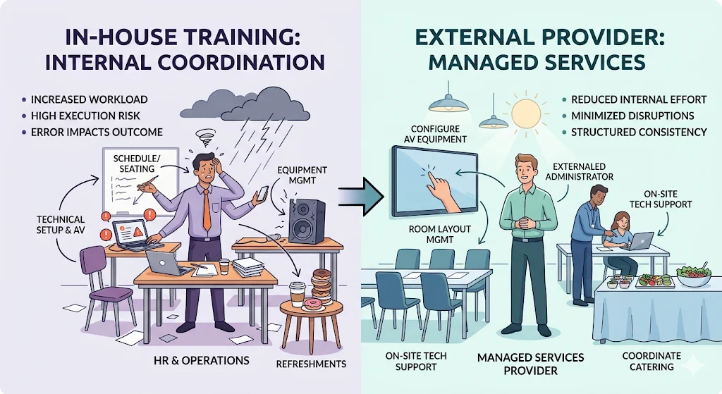 How do logistics and operational responsibilities differ