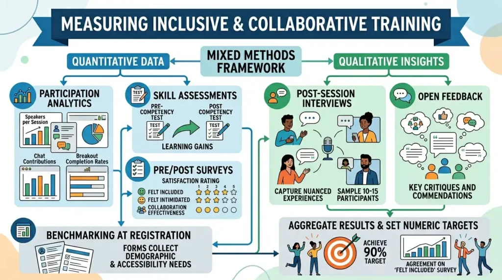 How do you measure whether training is inclusive and collaborative
