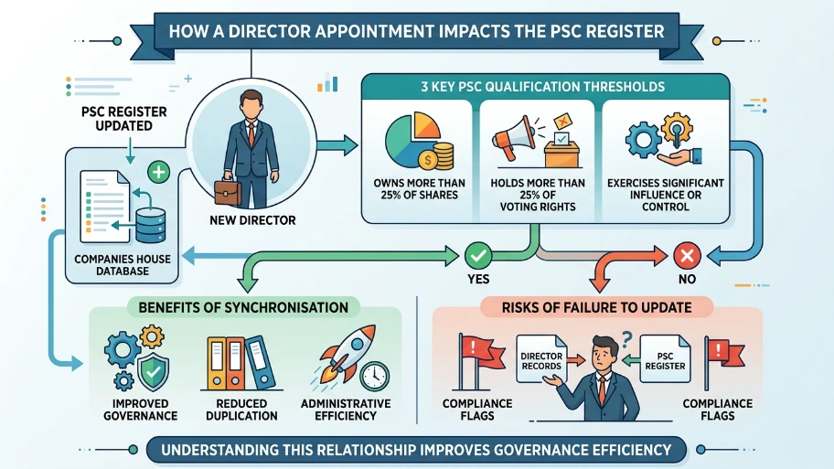 How does a director's appointment impact other compliance registers