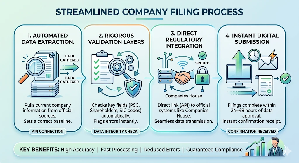 How does a professional service streamline the filing process