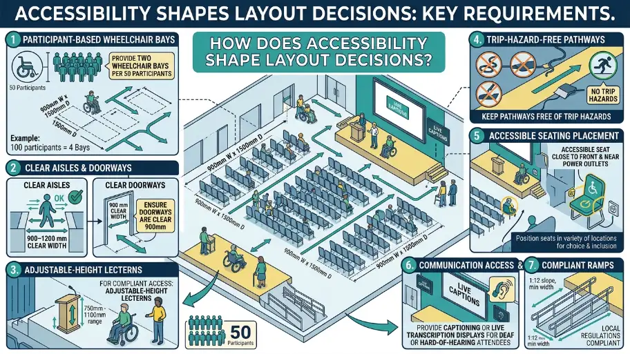 How does accessibility shape layout decisions