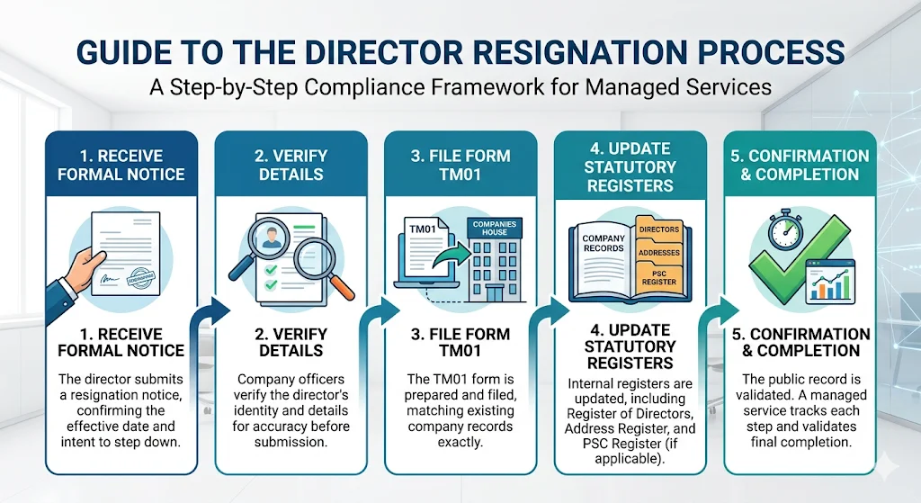 How does the Director Resignation process work step-by-step?