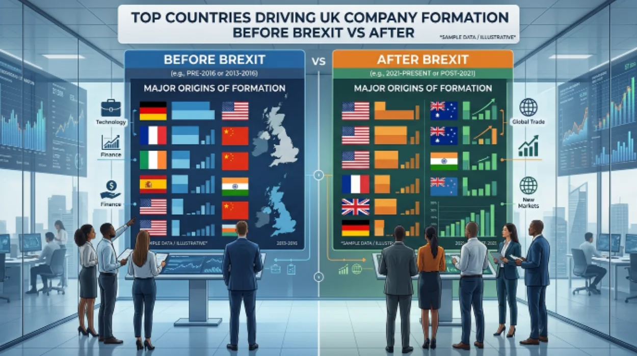 Top Countries Driving UK Company Formation Before Brexit vs After