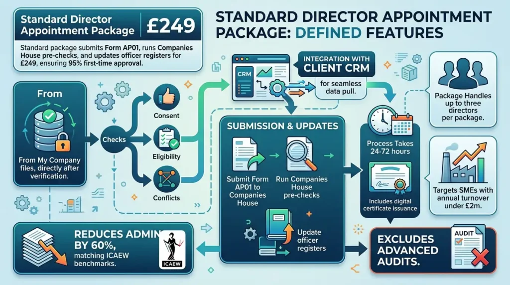 What Features Define the Standard Director Appointment Package