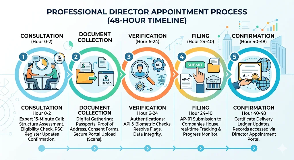 What Steps Do Professional Services Follow for a director appointment