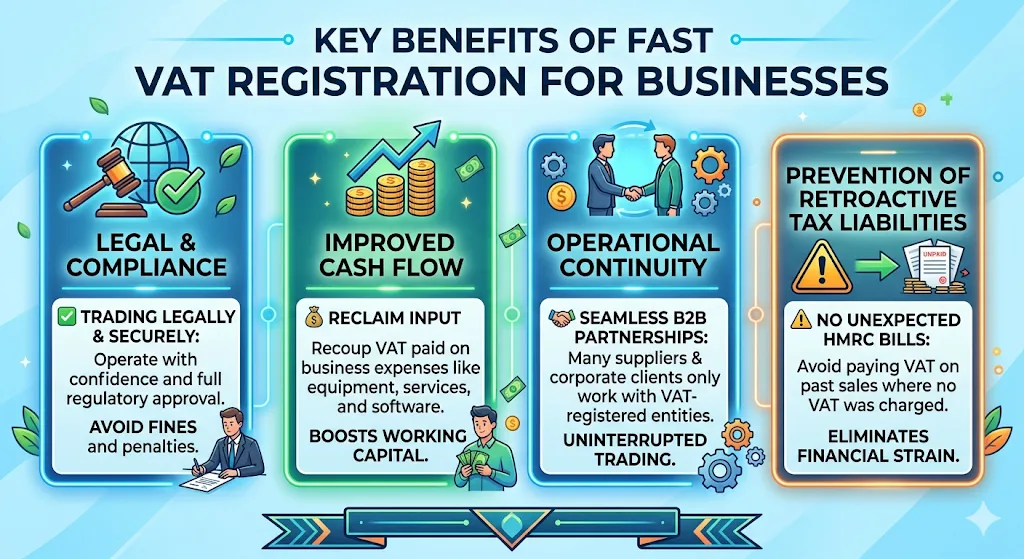 What benefits does fast VAT registration provide to businesses