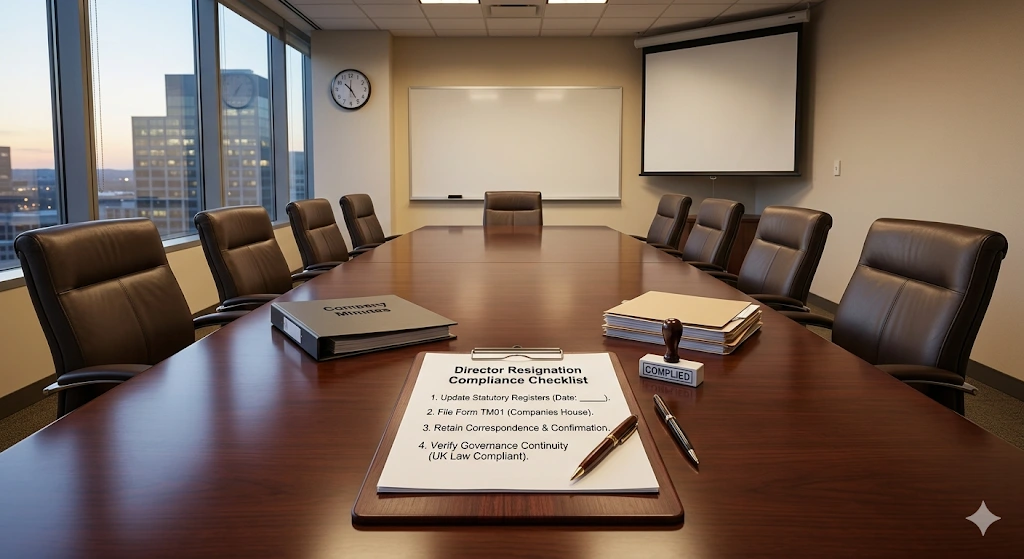 What compliance steps must be completed after resignation