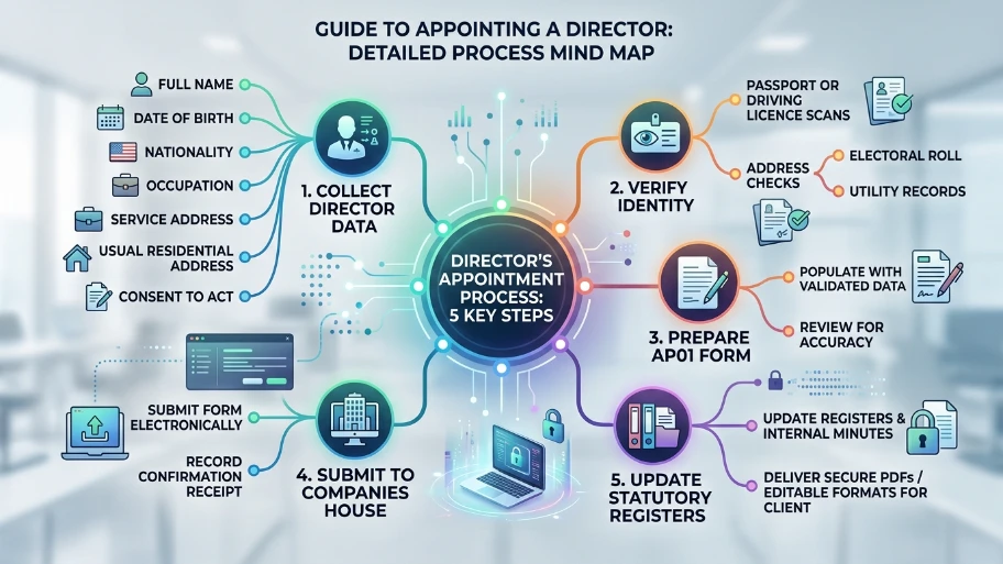 What detailed steps are followed during a director's appointment