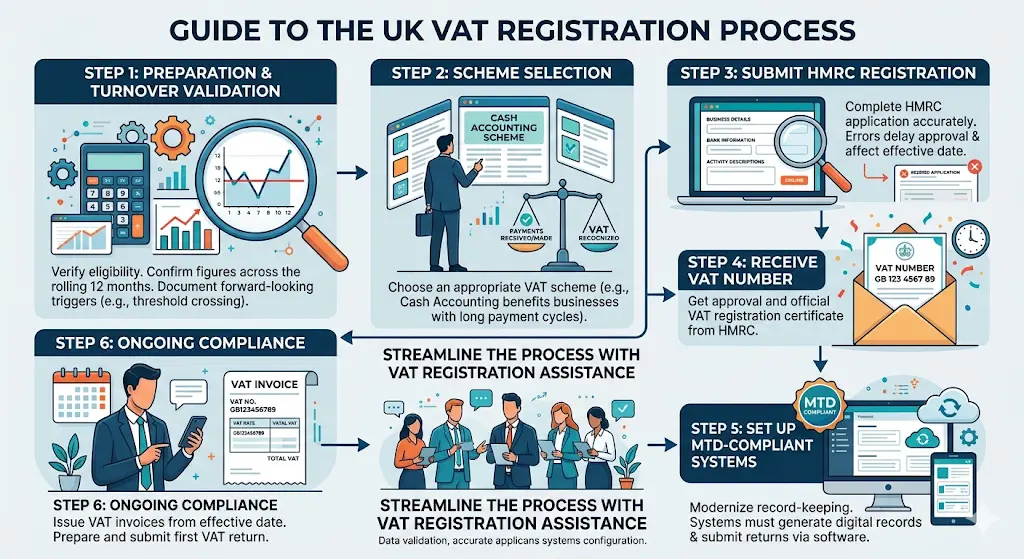 What steps are involved in the VAT registration process