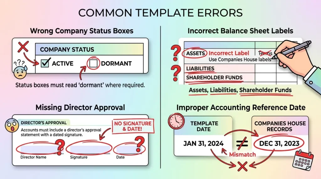 Which template elements commonly cause errors