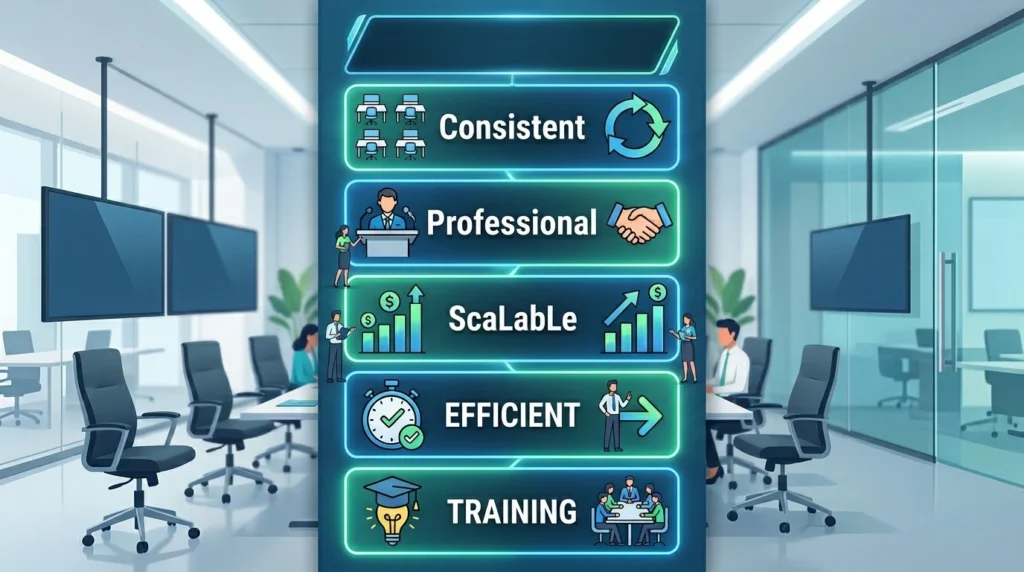 Why do businesses choose professional training room services