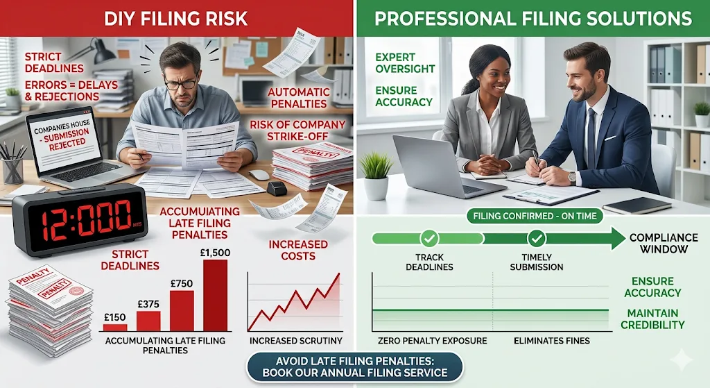 Why do late filing penalties make DIY filing more expensive
