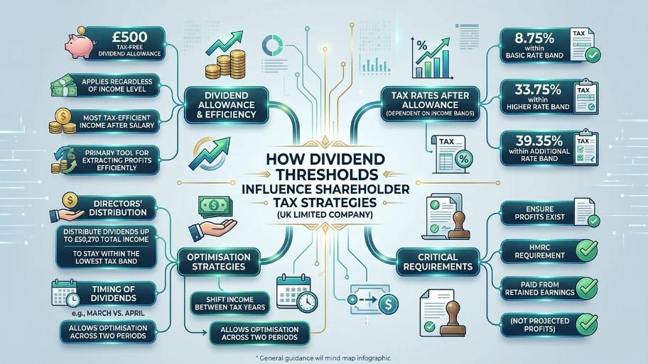 How do dividend thresholds influence shareholder tax strategies