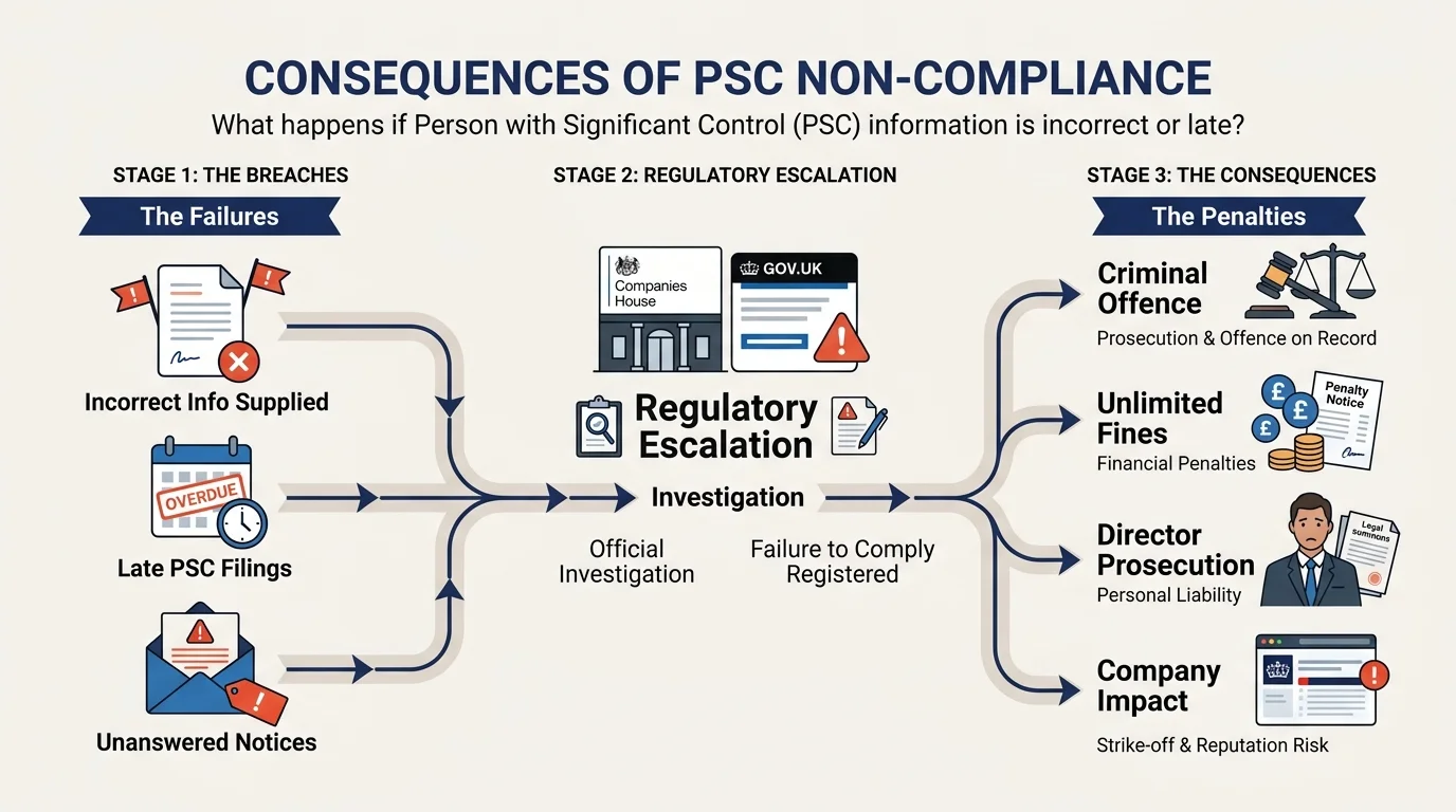 What Happens if PSC Information Is Incorrect or Late