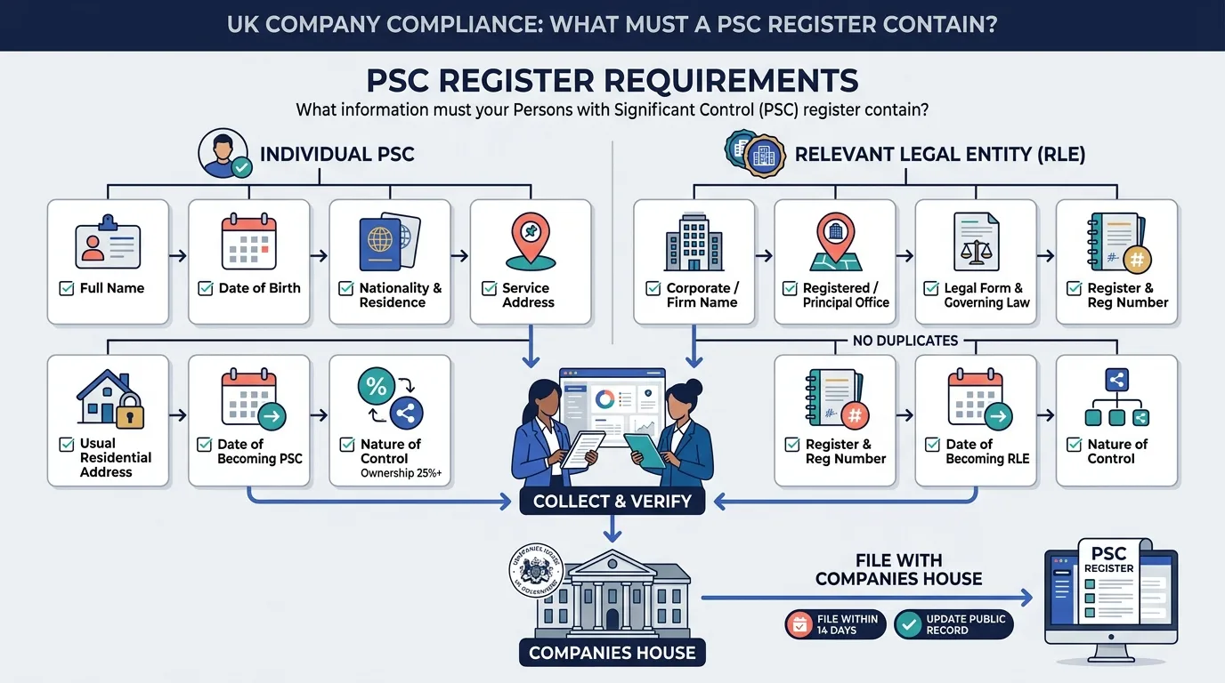 What Information Must a PSC Register Contain
