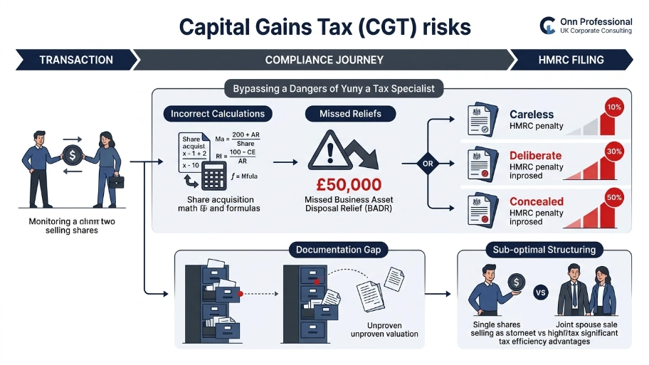 What are the risks of not using a CGT specialist