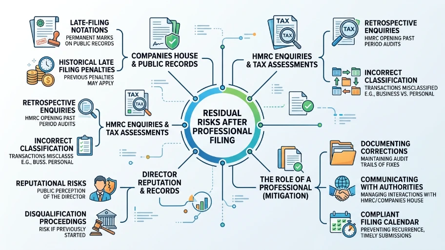 What risks remain after professional filing