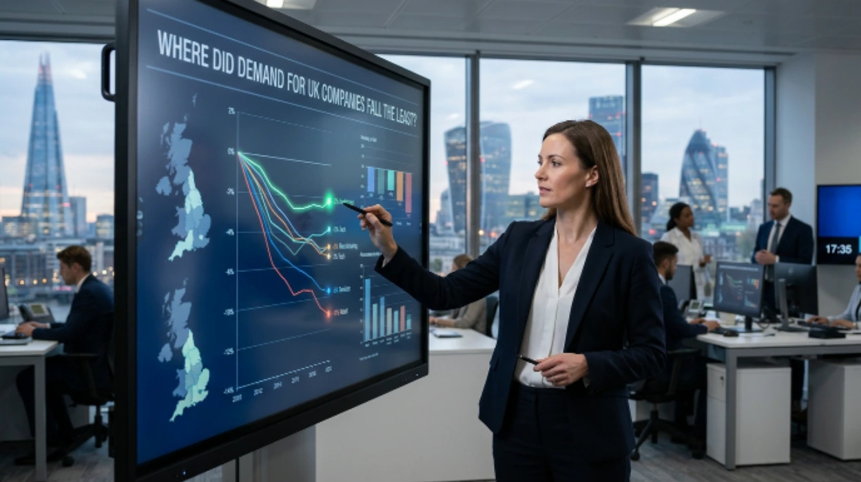 Where Did Demand for UK Companies Fall the Least?