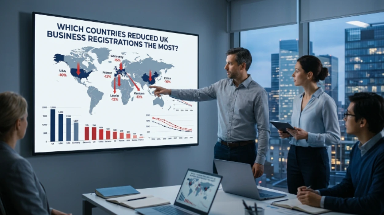 Which Countries Reduced UK Business Registrations the Most?