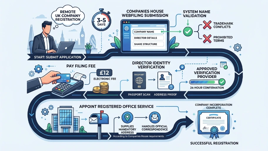 Which Steps Complete Remote Company Registration