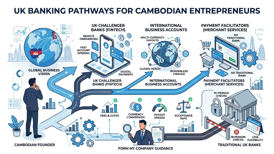 Which banking and payment options work best for Cambodian founders
