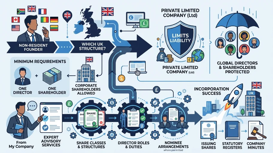 Which corporate structure suits non-resident founders