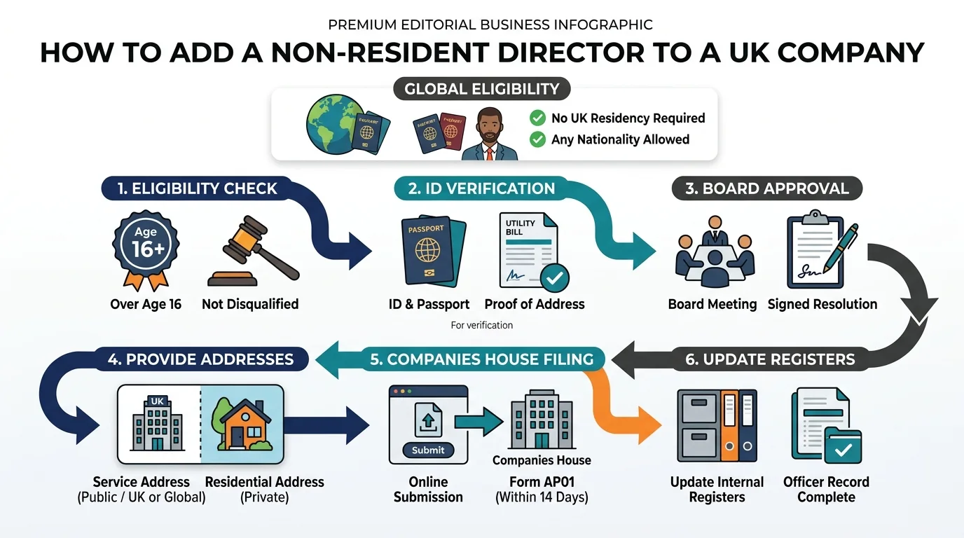How to Add a Non-Resident Director to a UK Company