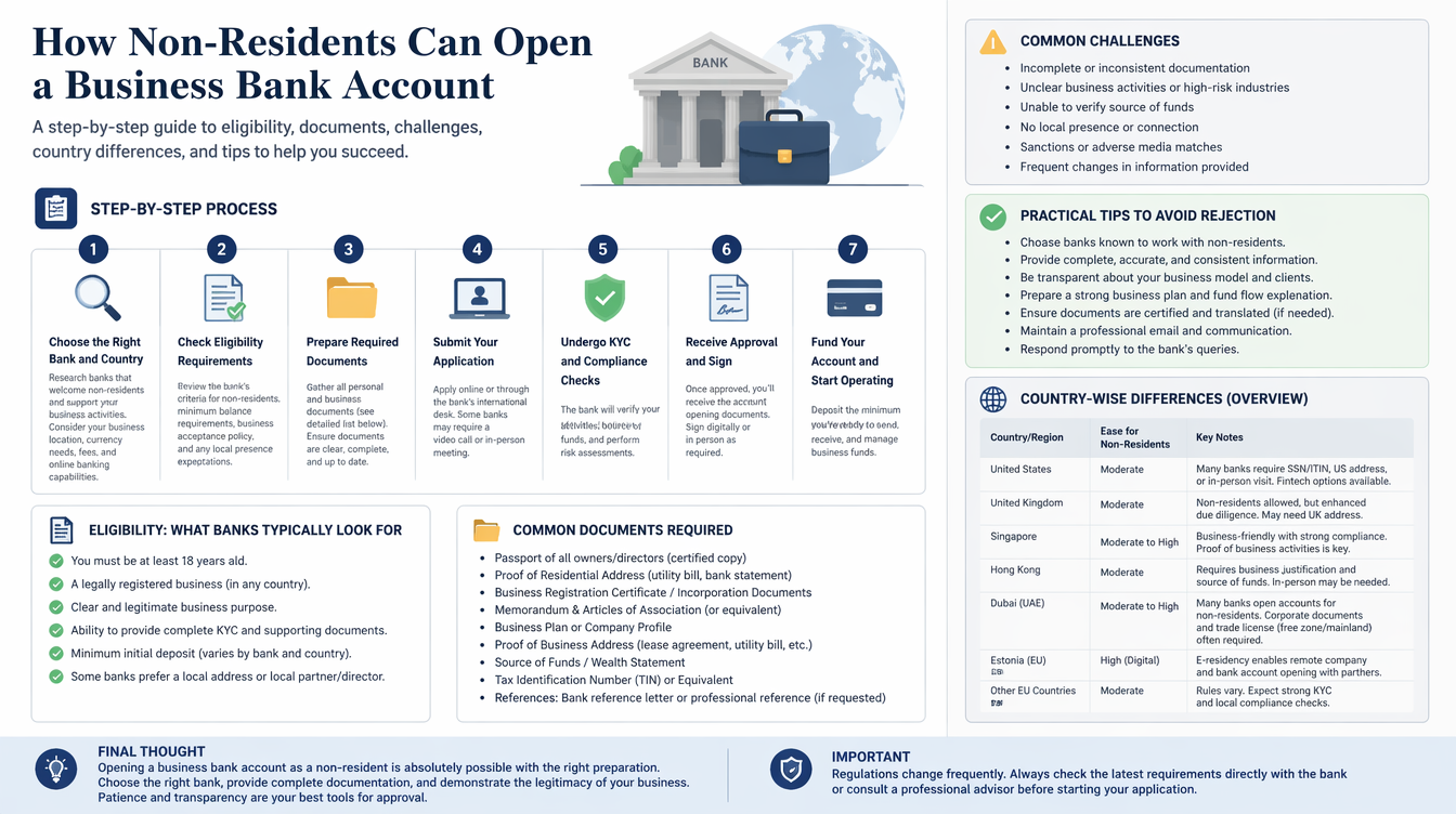How to Open a Business Bank Account as a Non-Resident: A Practical Guide
