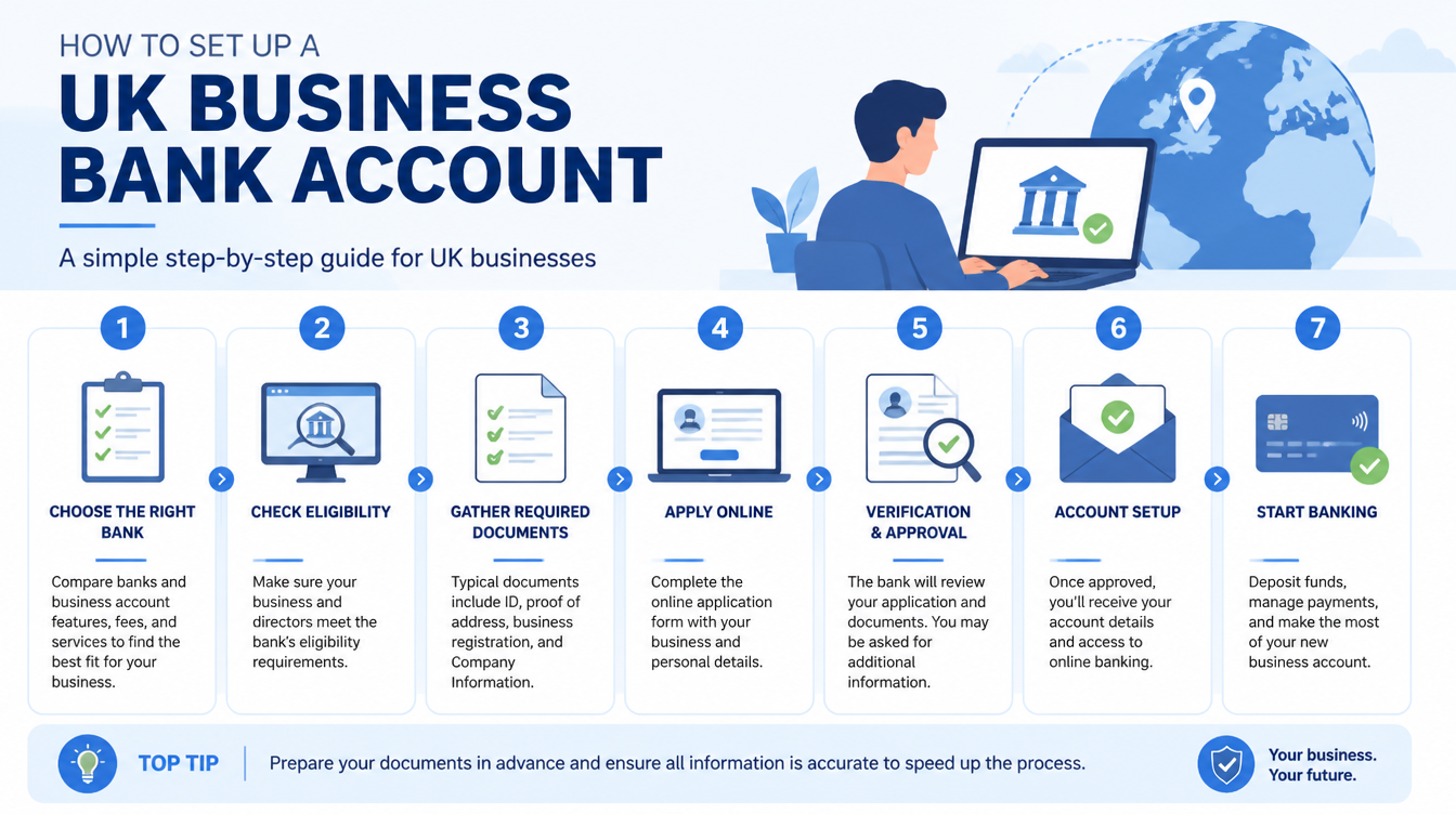 How to Open a UK Business Bank Account from Abroad: A Step-by-Step Guide