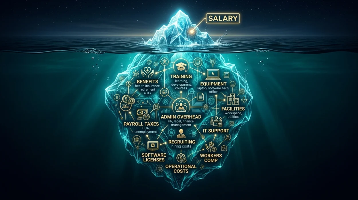 Which hidden expenses are often overlooked when calculating staffing costs