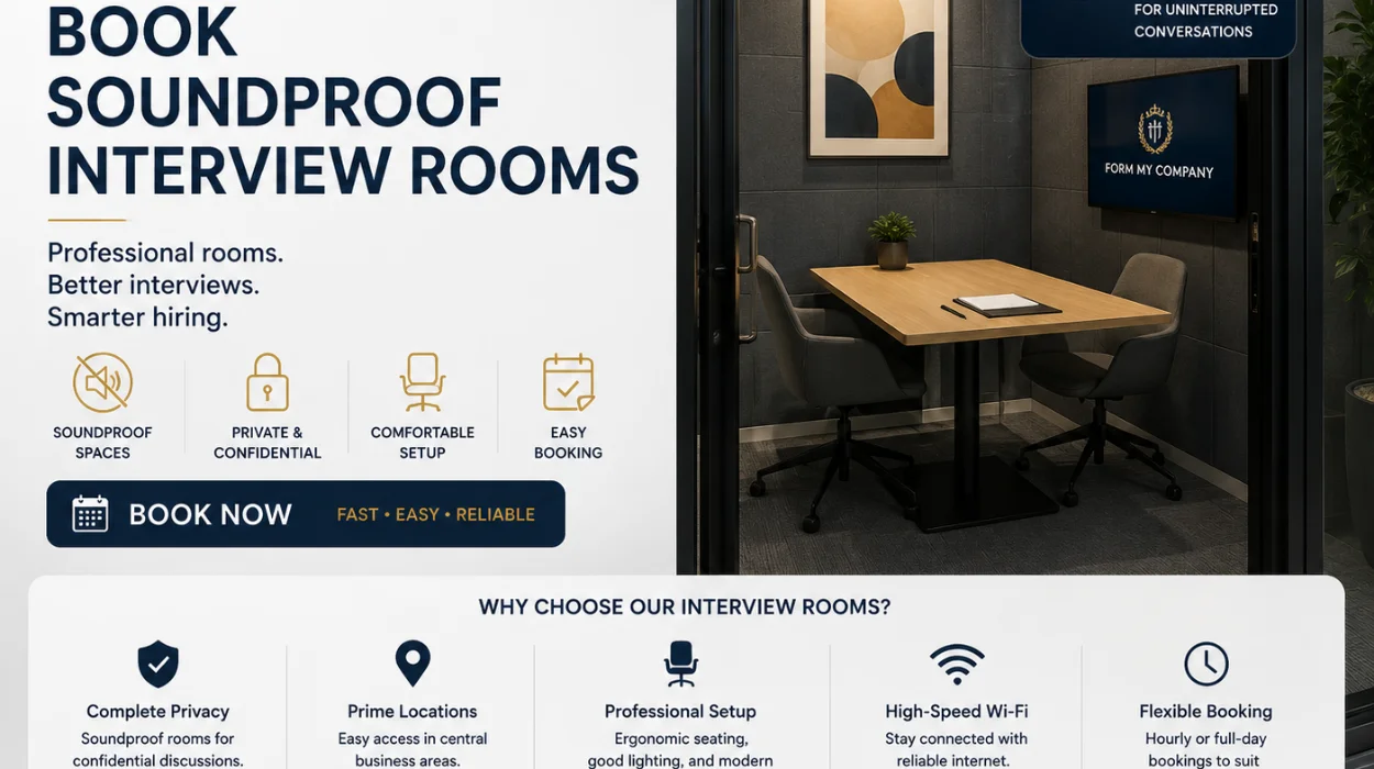 Book Soundproof Interview Rooms Through Form My Company
