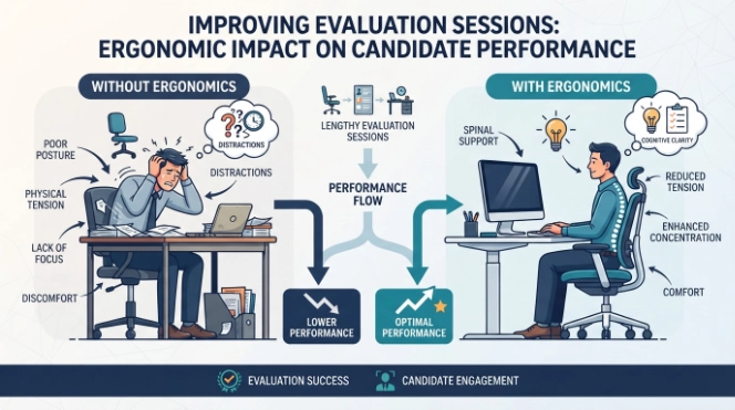 How Do Ergonomic Seating and Layouts Influence Candidate Performance
