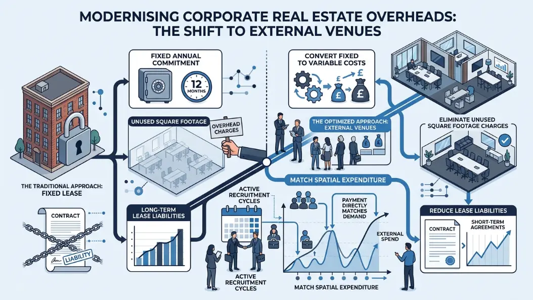 How Do External Venues Optimize Real Estate Overhead Expenses