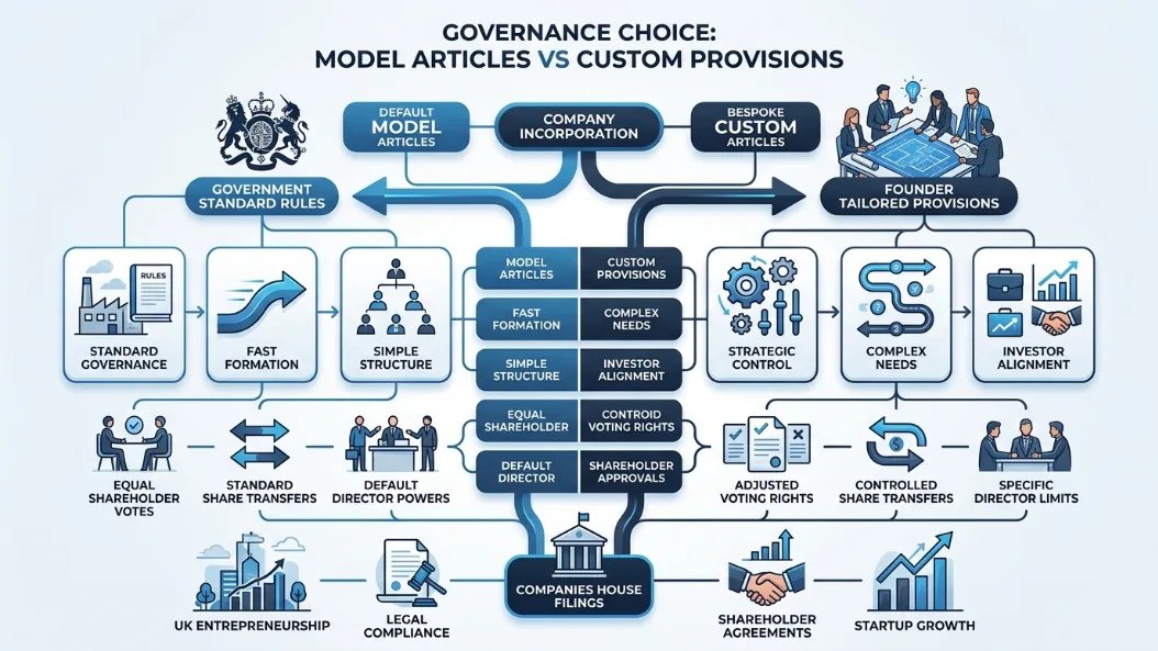 How Do Model Articles Differ from Custom Provisions