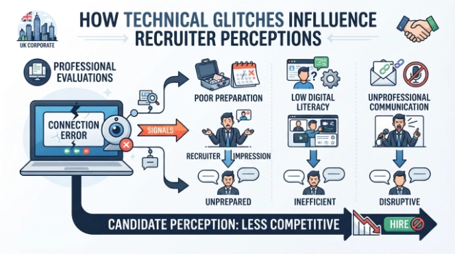 How Do Technical Glitches Influence Recruiter Perceptions of Candidates