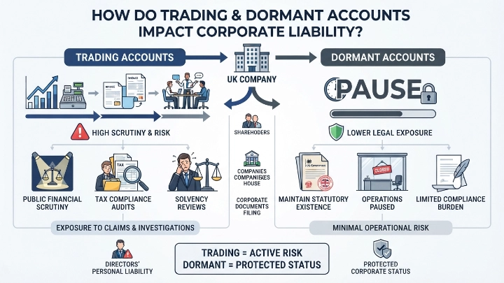 How Do Trading and Dormant Accounts Impact Corporate Liability