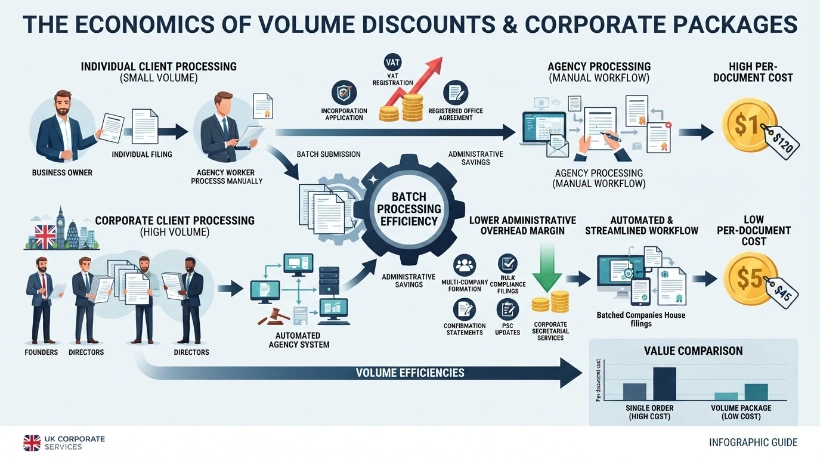 How Do Volume Discounts and Corporate Packages Alter Per-Document Costs