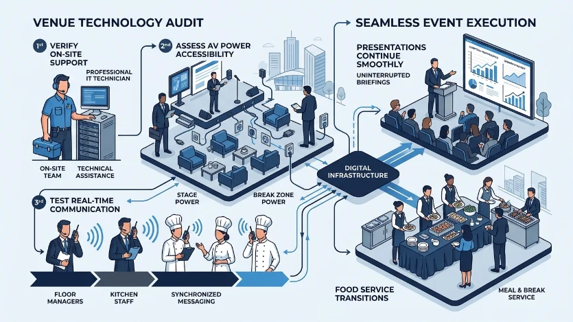 How Do You Audit Venue Technology and Catering Coordination