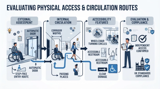 How Do You Evaluate Physical Access and Circulation Routes