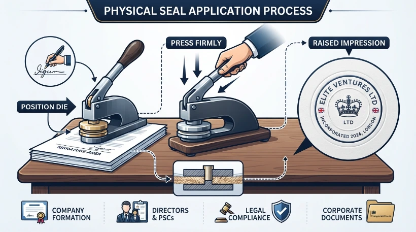 How Do You Physically Apply an Embossed Company Seal to a Document