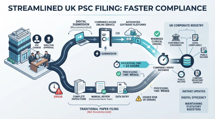 How Do You Submit the PSC Change Using Digital Channels