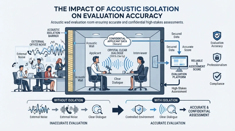 How Does Acoustic Isolation Impact Candidate Evaluation Accuracy