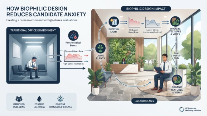 How Does Biophilic Design Reduce Candidate Pre-Interview Anxiety