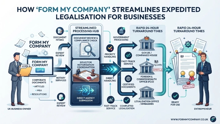 How Does Form My Company Streamline Expedited Legalisation for Businesses