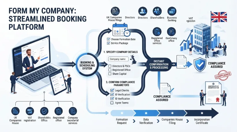 How Does the Booking Process Work Through Form My Company