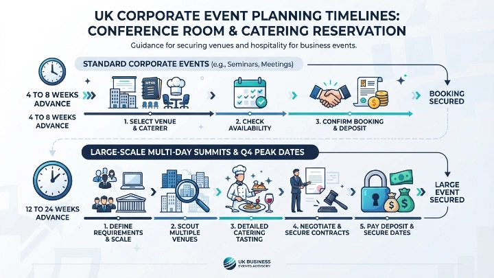 How Far in Advance Should You Secure Your Conference Room and Catering Reservation