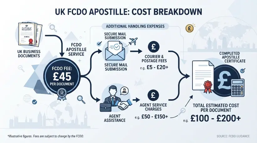 How Much Does the Standard FCDO Apostille Cost