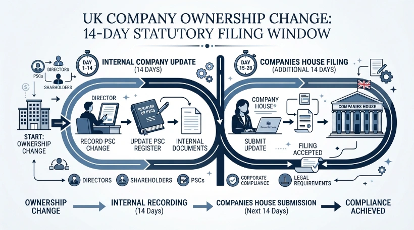 How do ownership changes trigger statutory filing deadlines