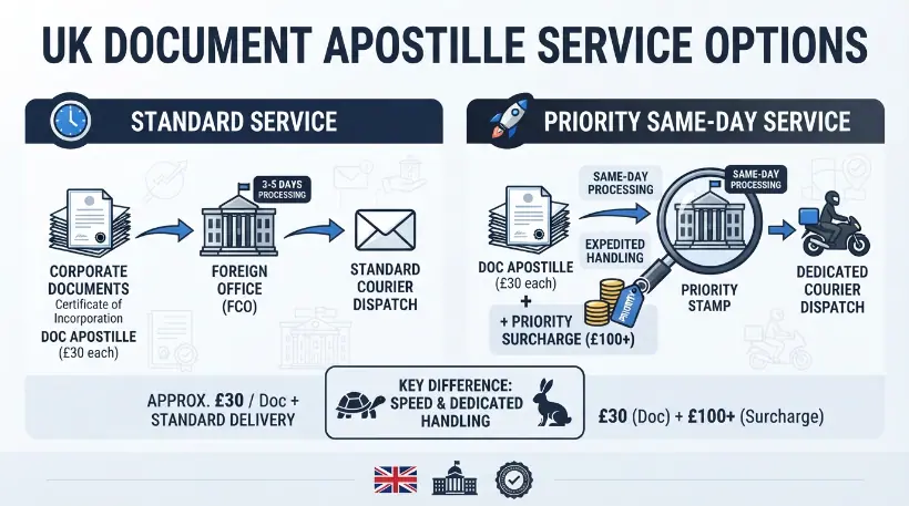 How do processing fees and cost structures compare between the two options