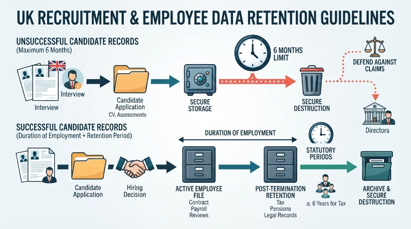 How long can companies keep interview records